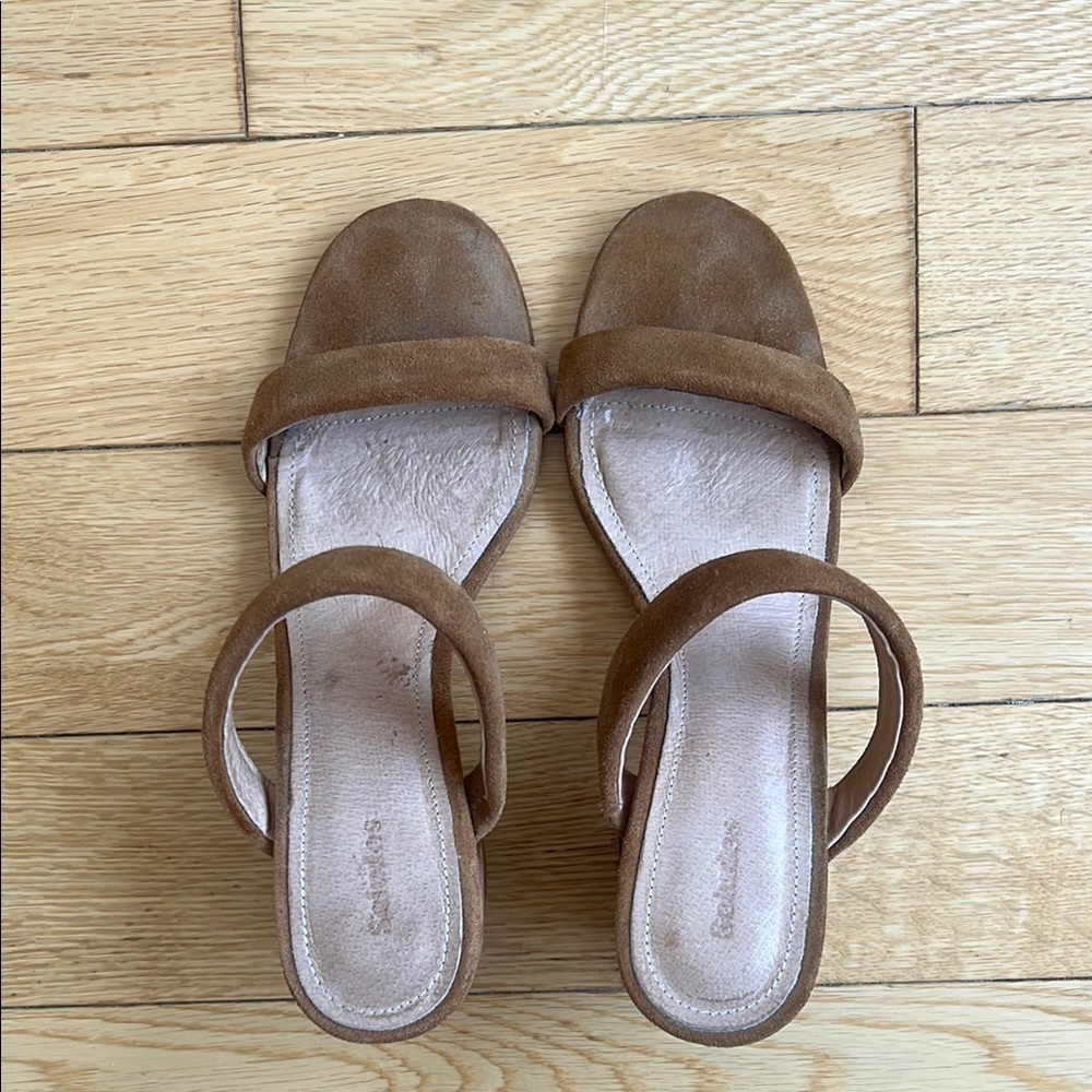 Soludos Ines Heels - Brown Sandals Minimalist Slip-On Design